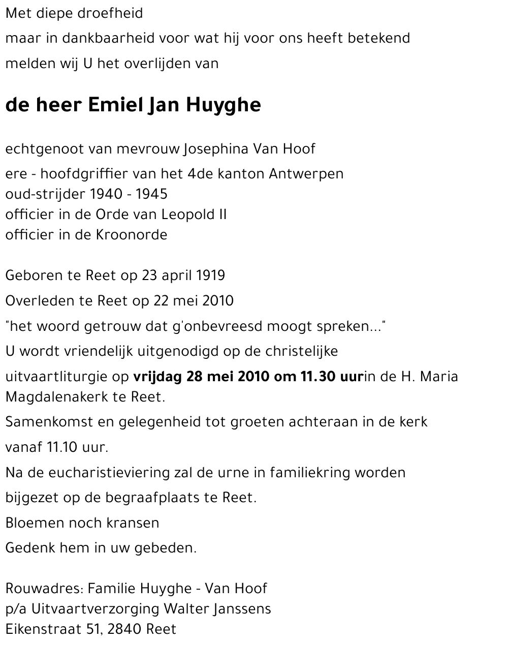 Emiel Jan HUYGHE
