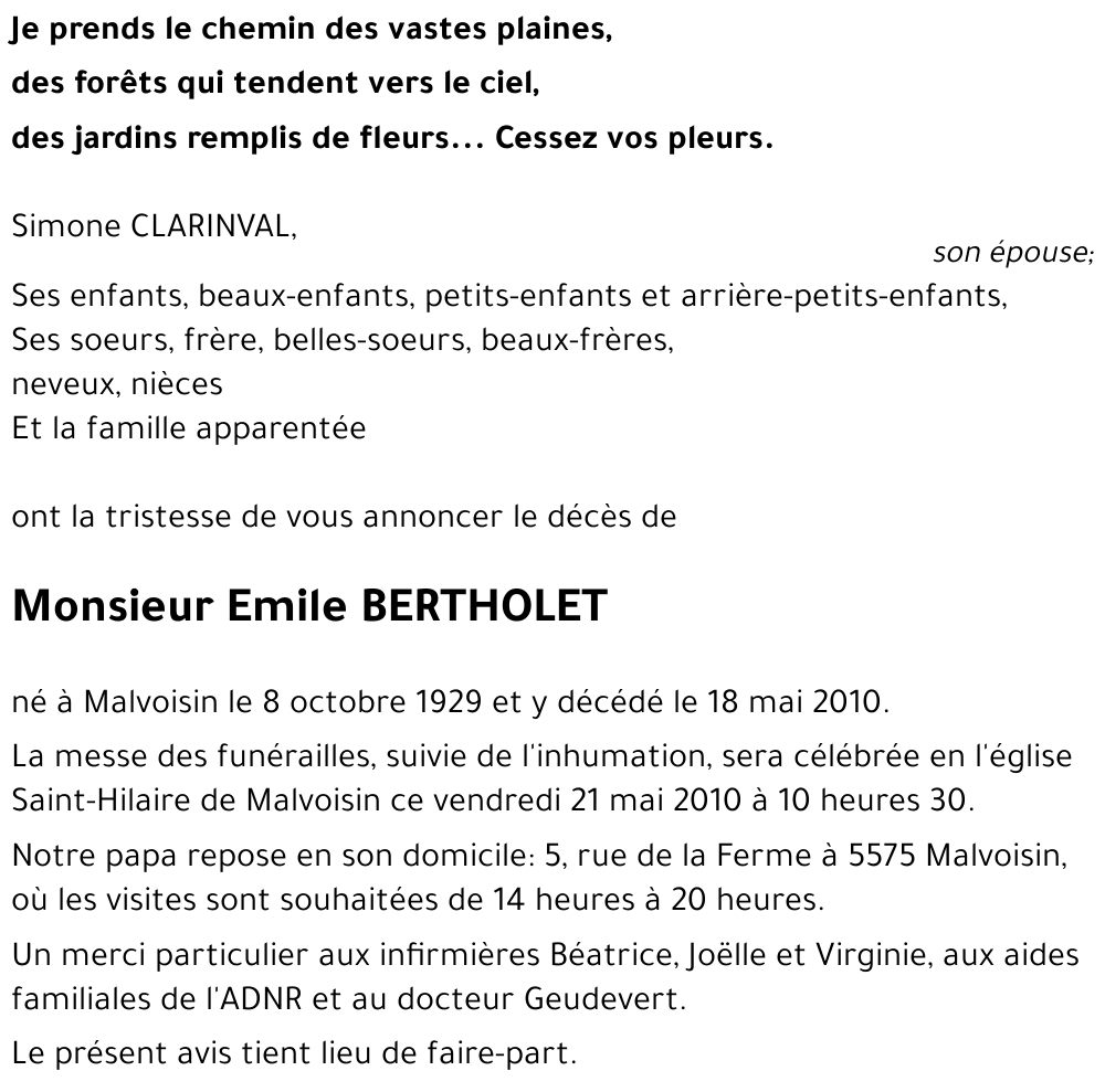 Emile BERTHOLET