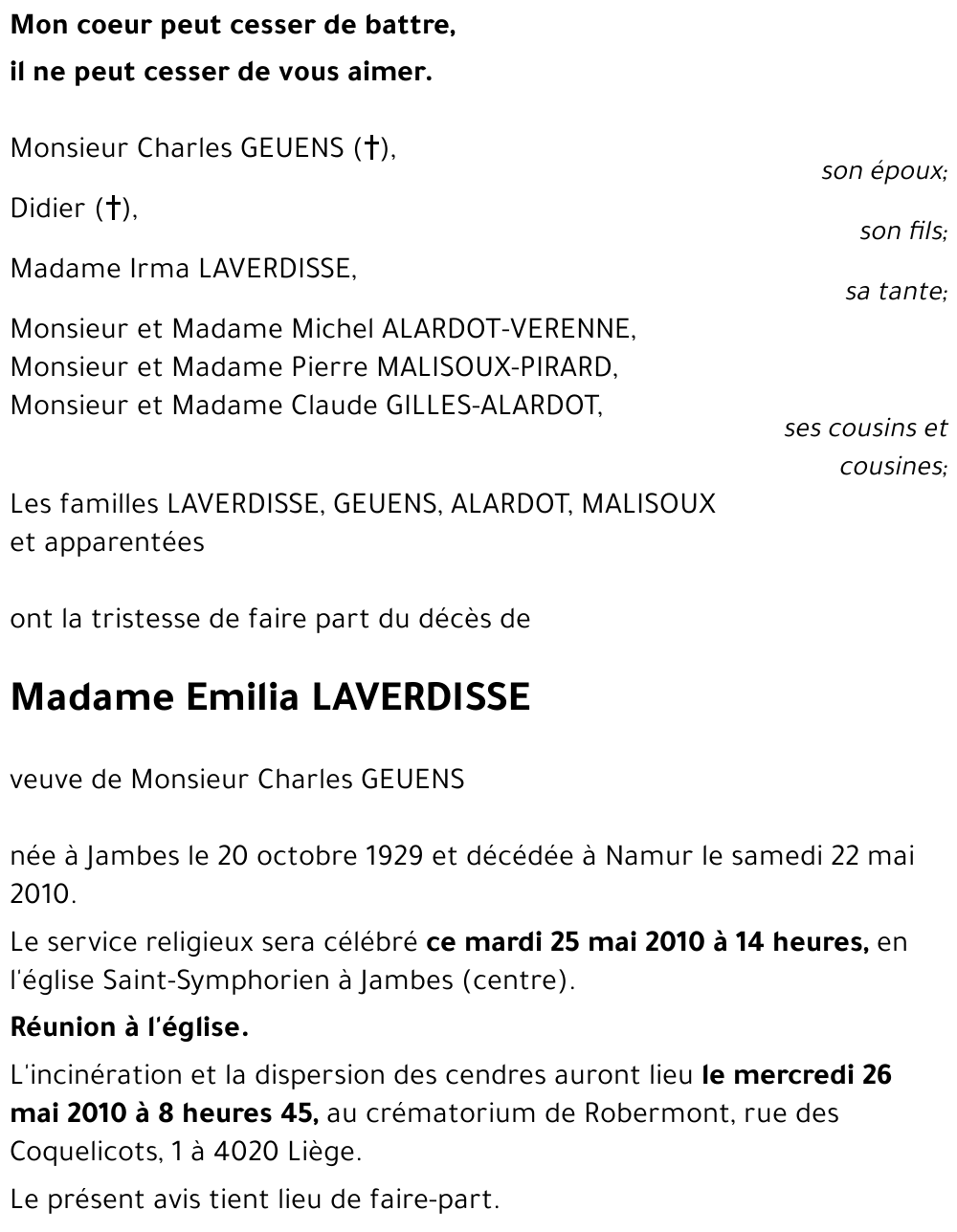Emilia LAVERDISSE