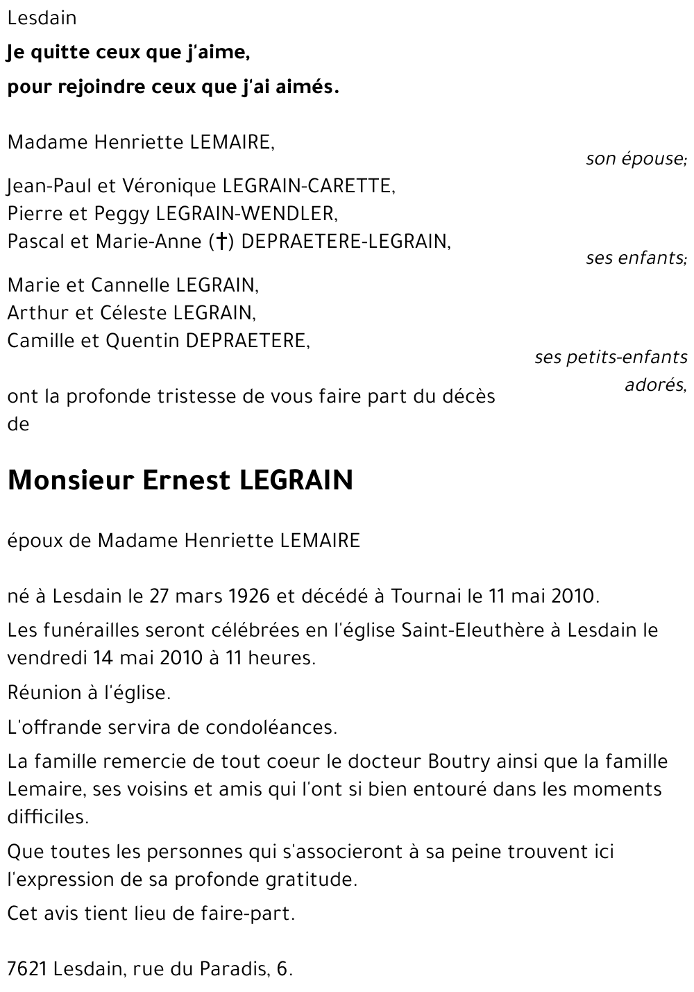 Ernest LEGRAIN