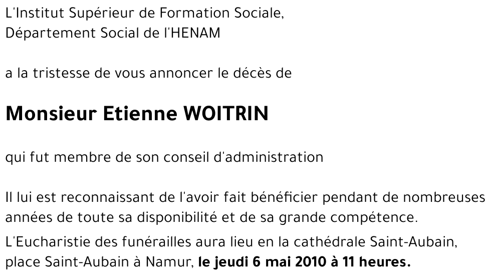 Etienne WOITRIN