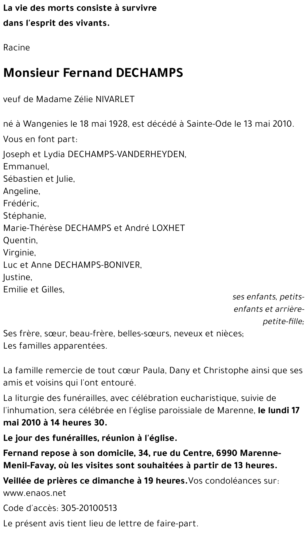 Fernand DECHAMPS