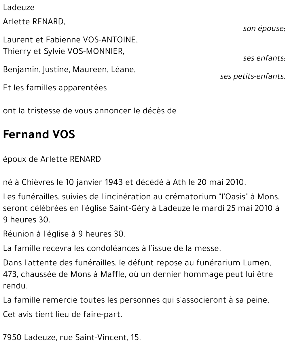 Fernand VOS