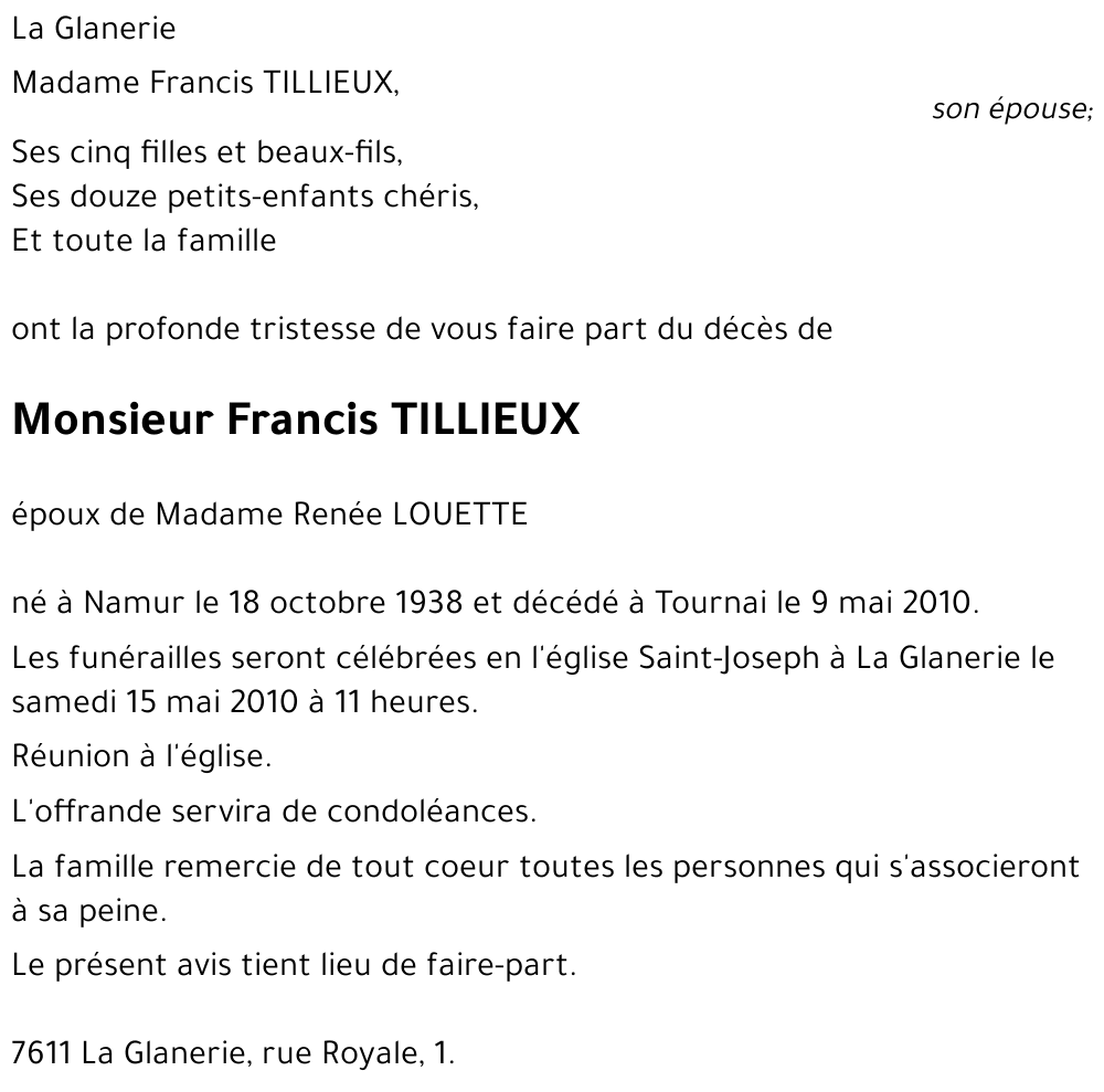 Francis TILLIEUX