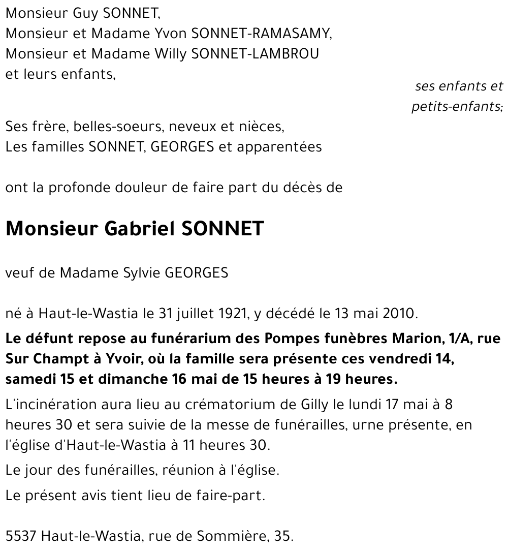 Gabriel SONNET