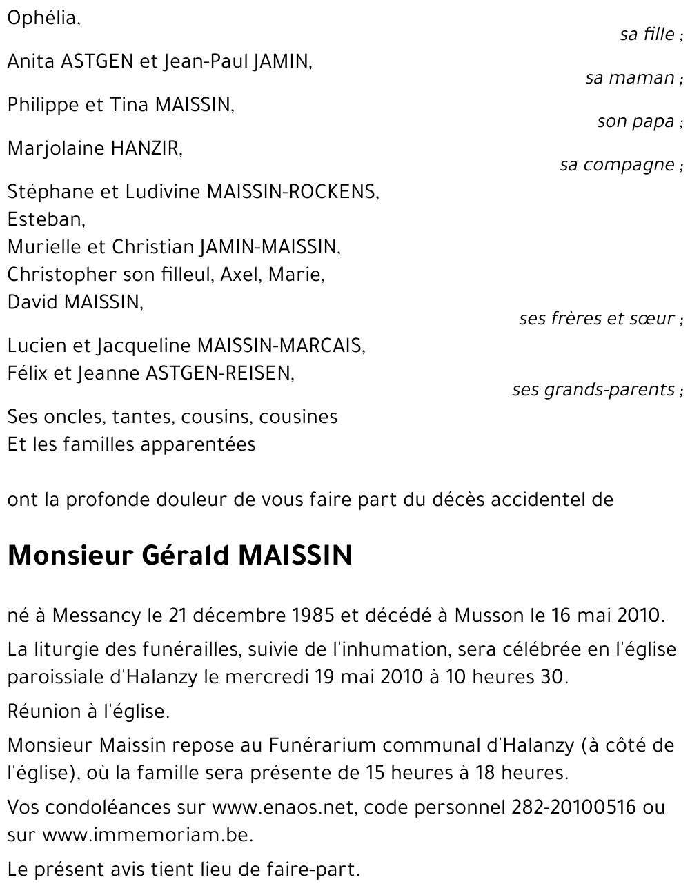 Gérald MAISSIN