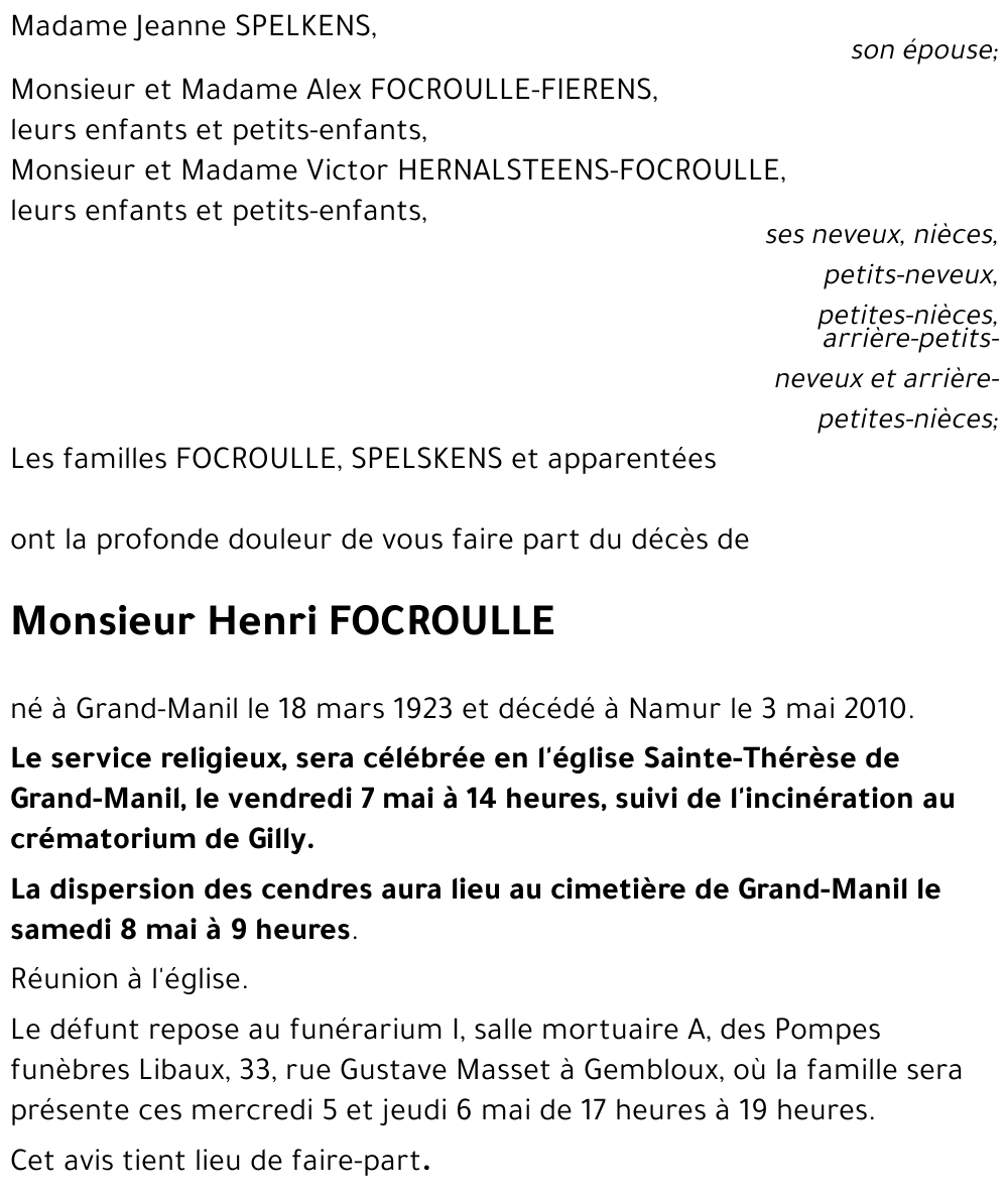 Henri FOCROULLE