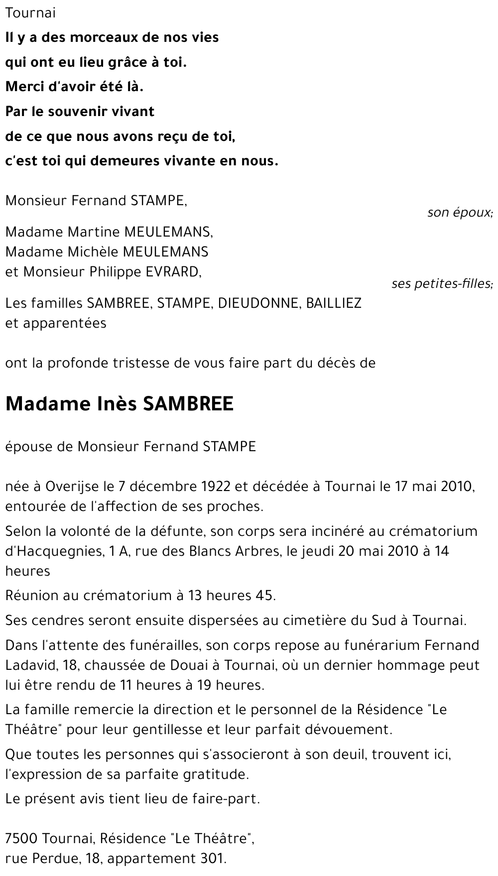 Inès SAMBREE