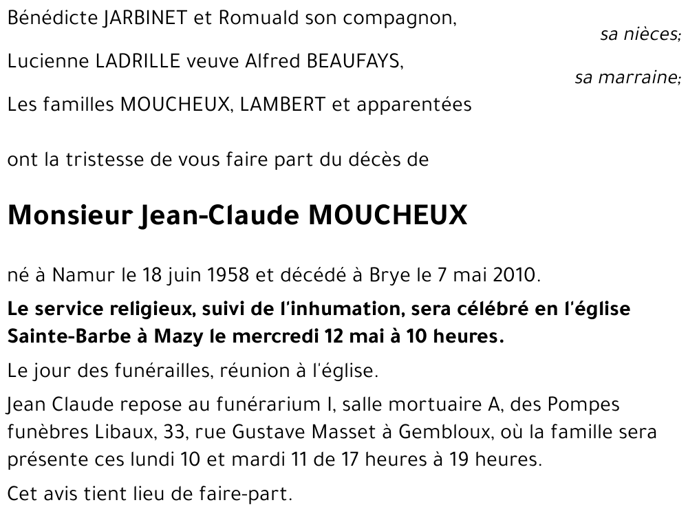 Jean Claude MOUCHEUX