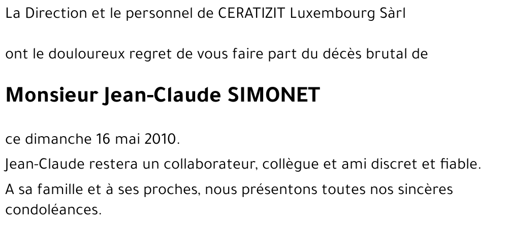 Jean-Claude SIMONET