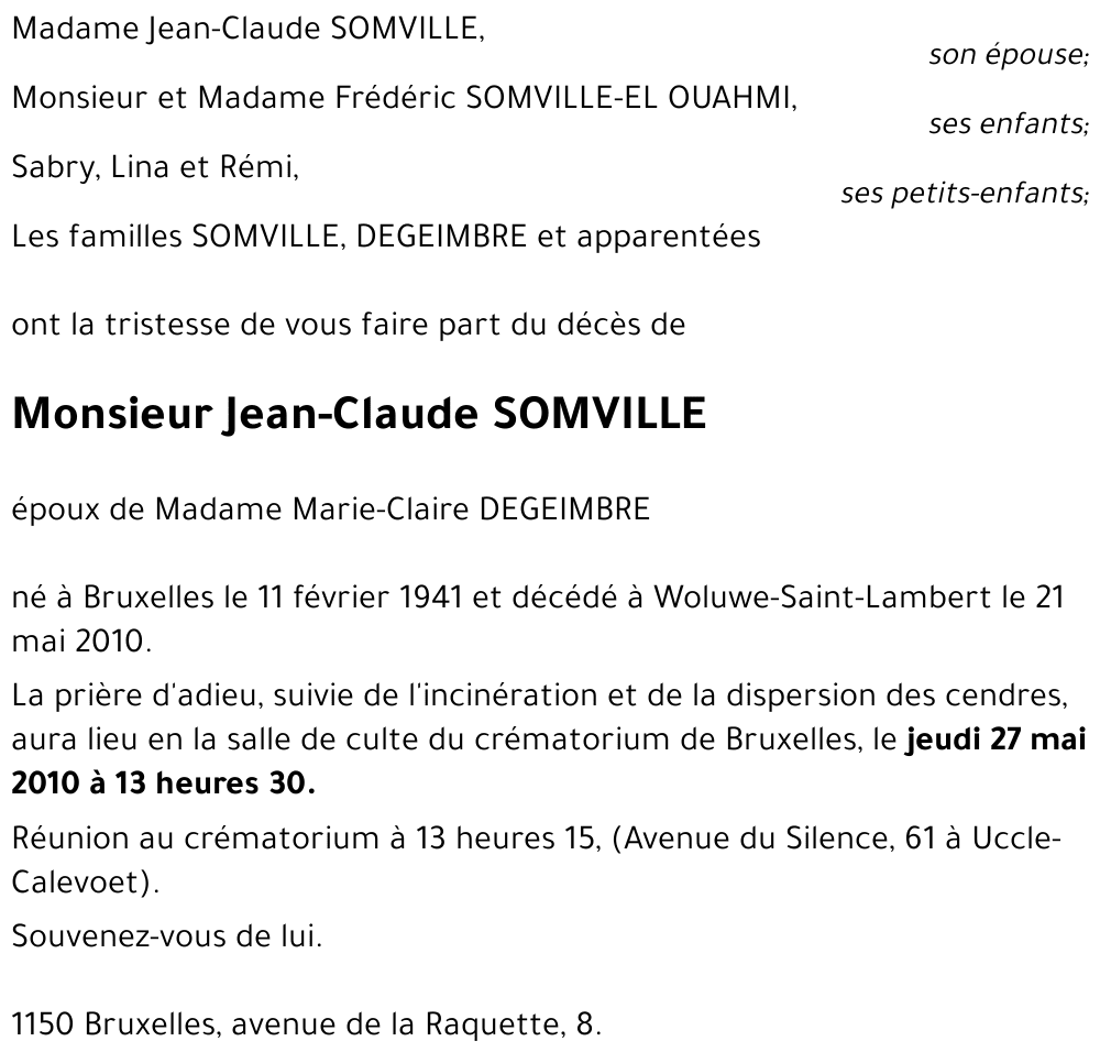 Jean-Claude SOMVILLE