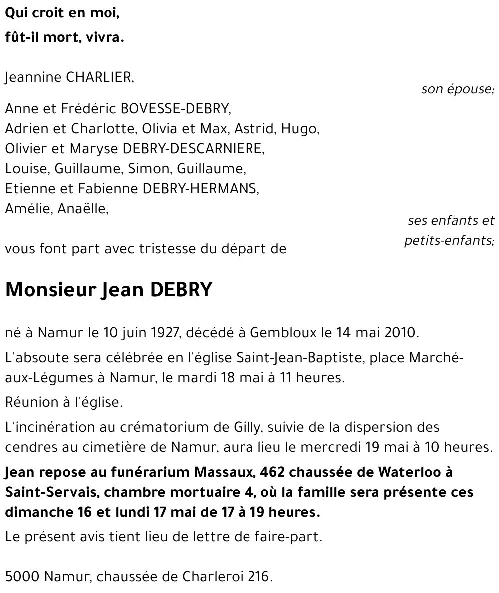 Jean DEBRY