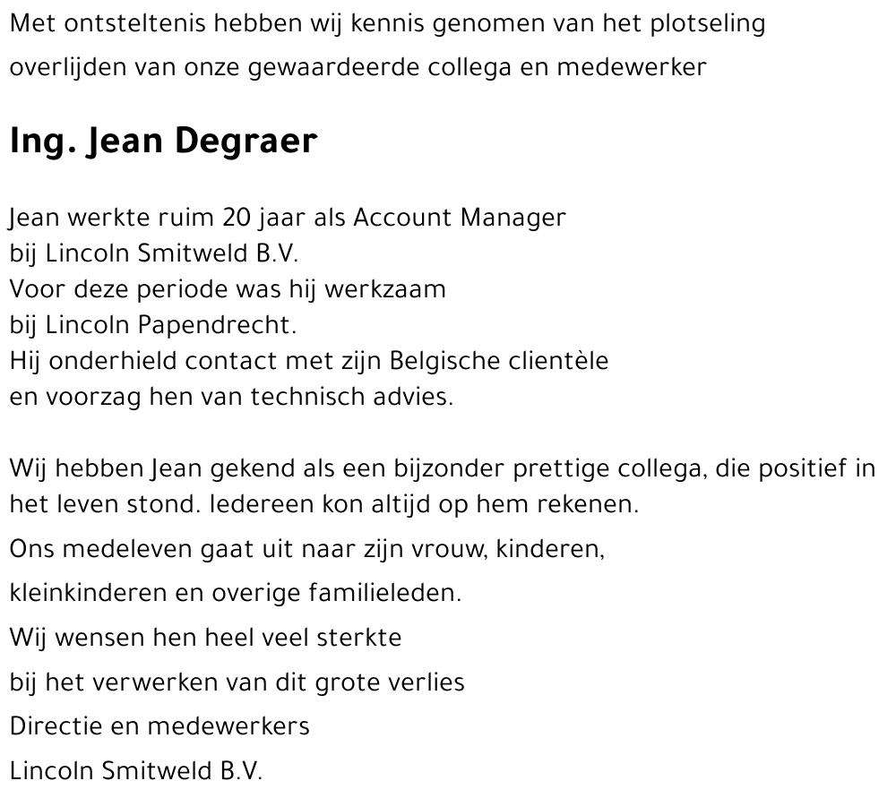 Jean DEGRAER