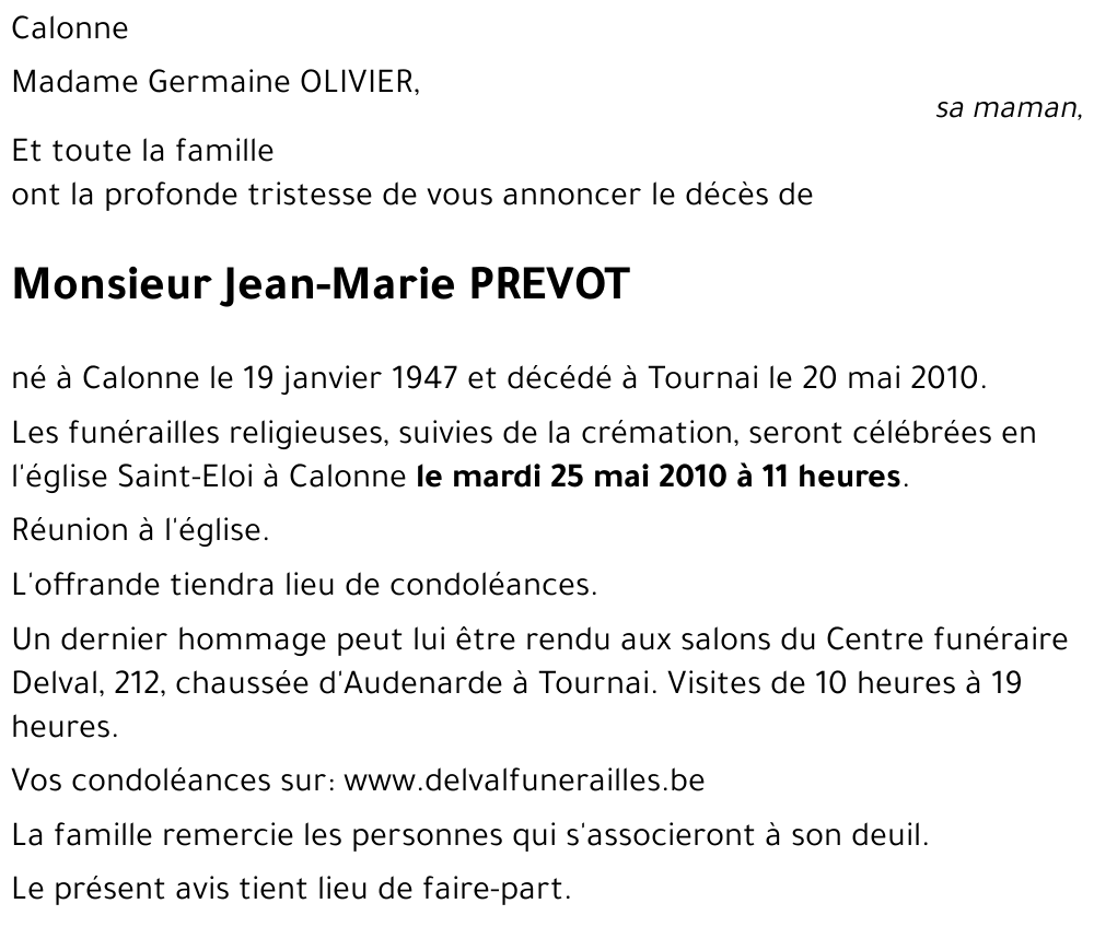 Jean-Marie PREVOT