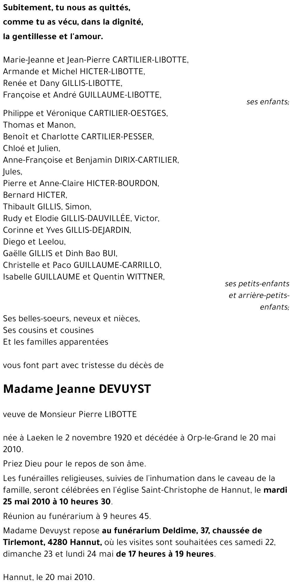 Jeanne DEVUYST