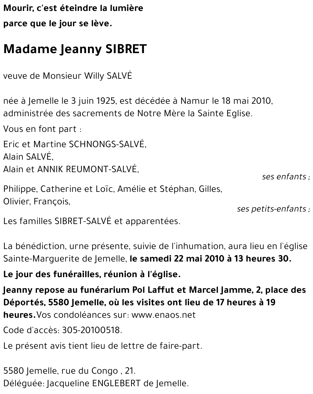 Jeanny SIBRET