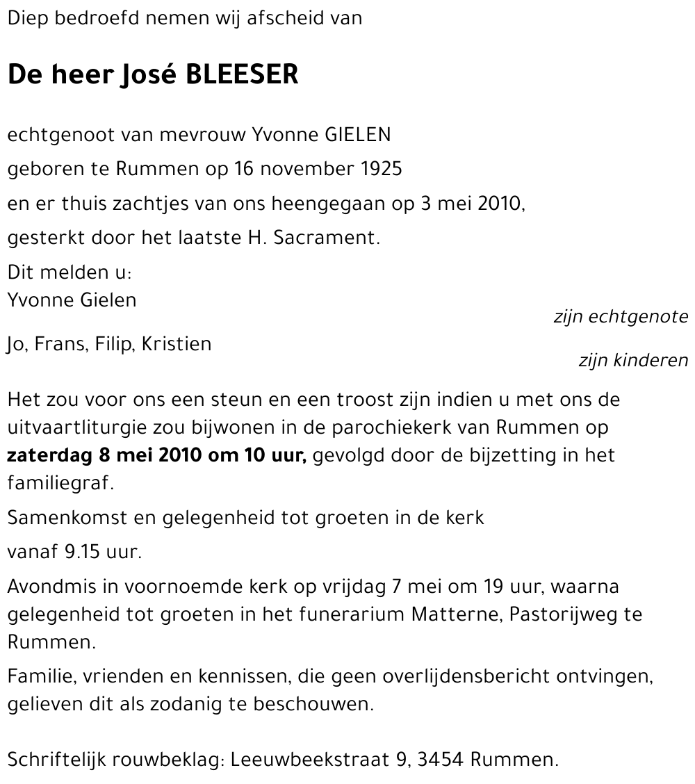 José BLEESER