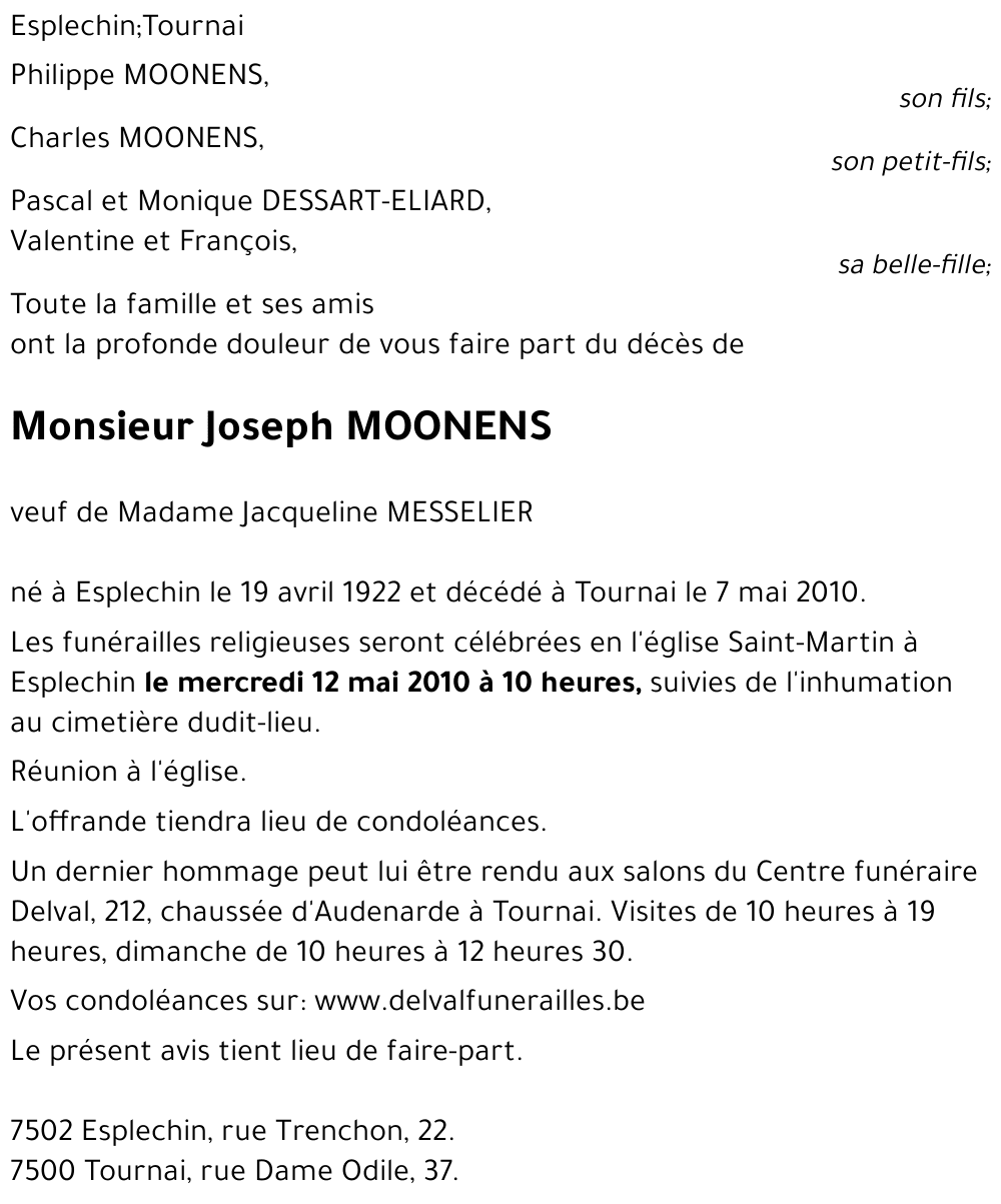 Joseph MOONENS