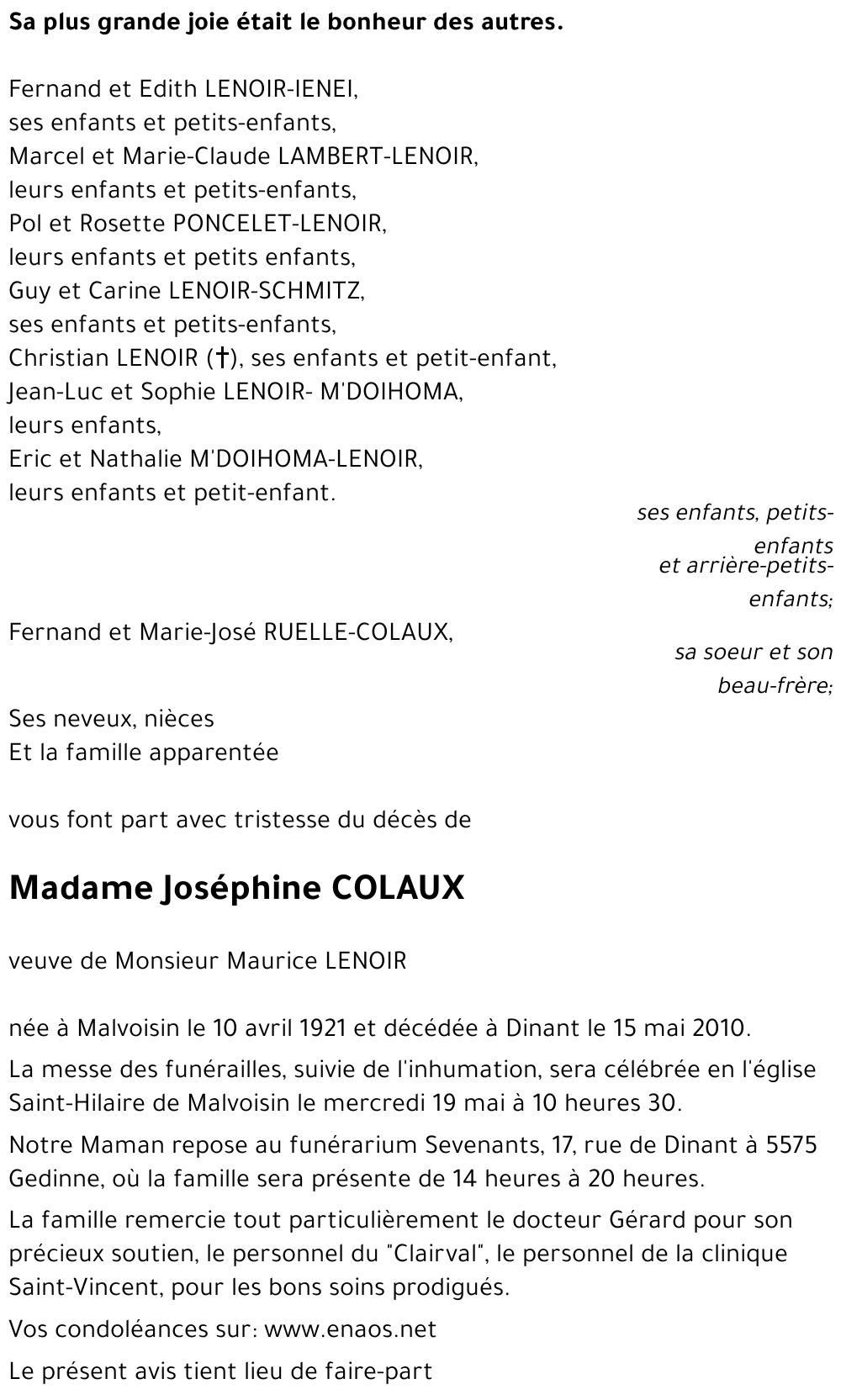 Joséphine COLAUX