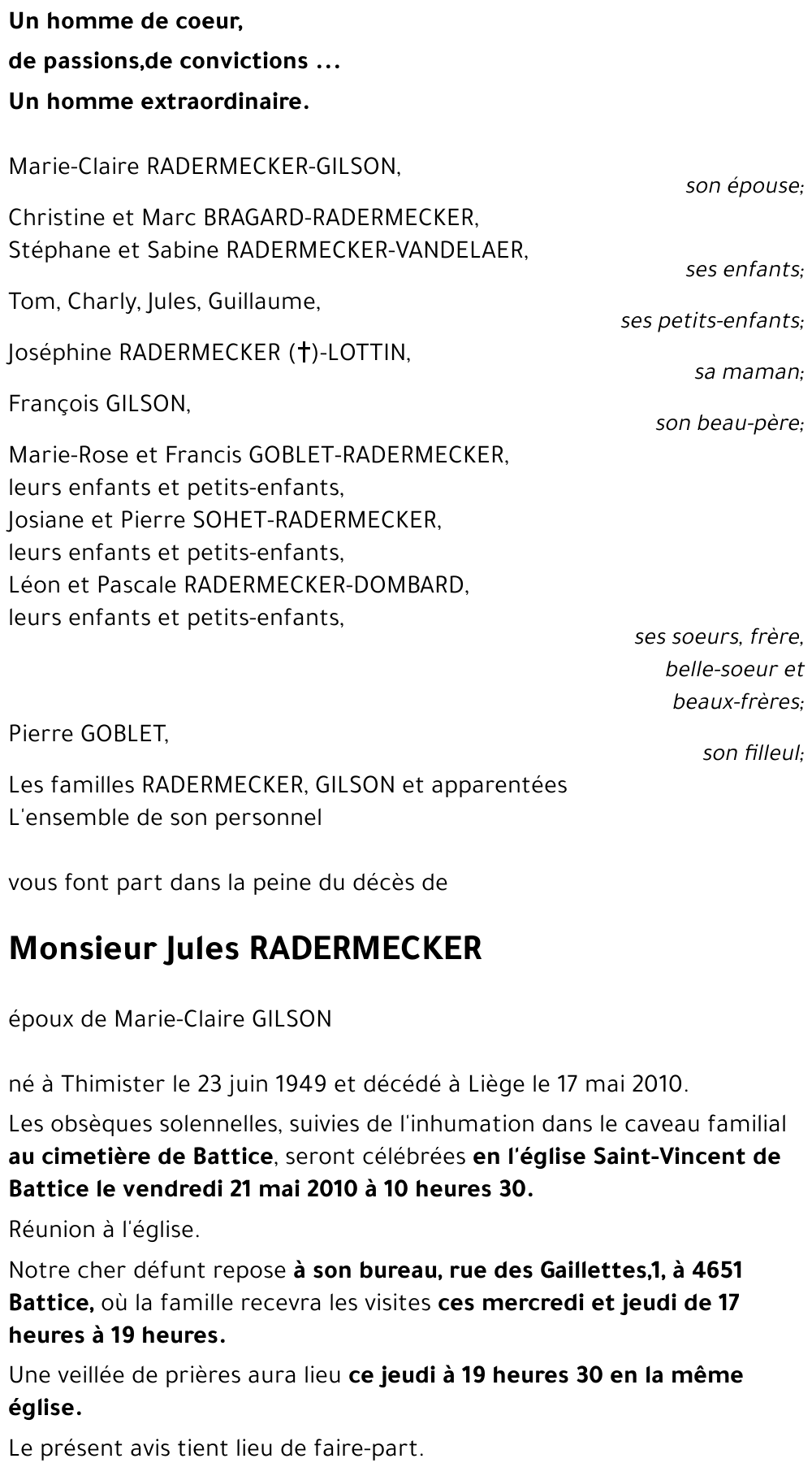 Jules RADERMECKER