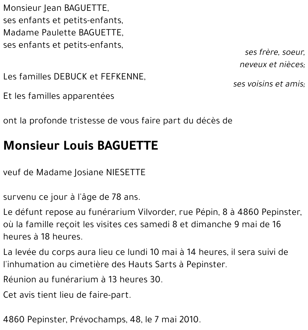 Louis baguette