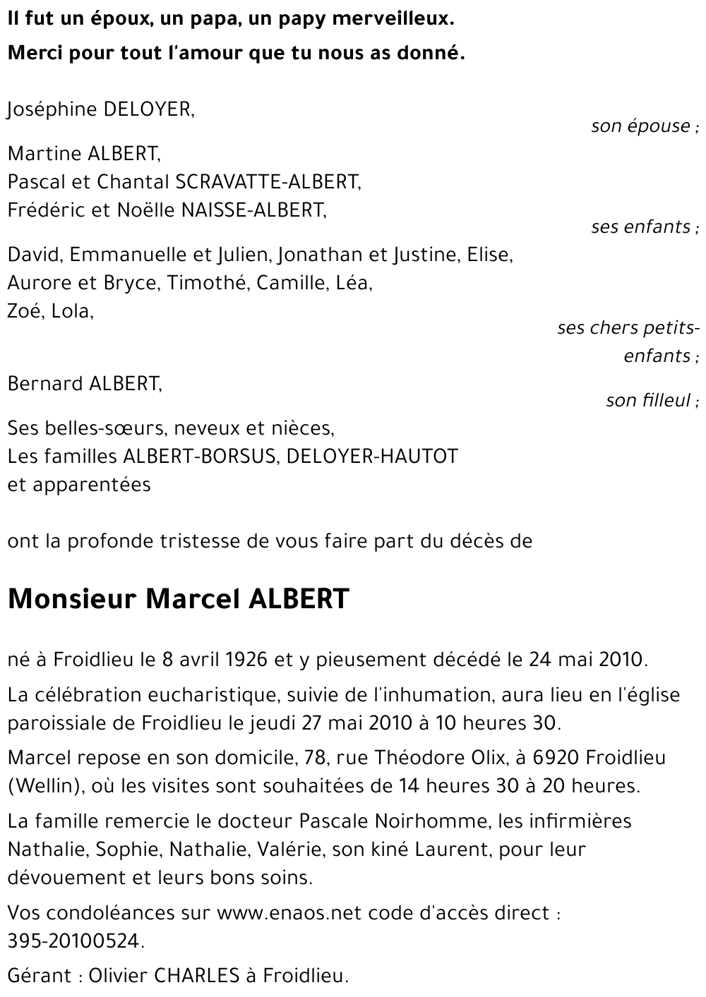 Marcel ALBERT