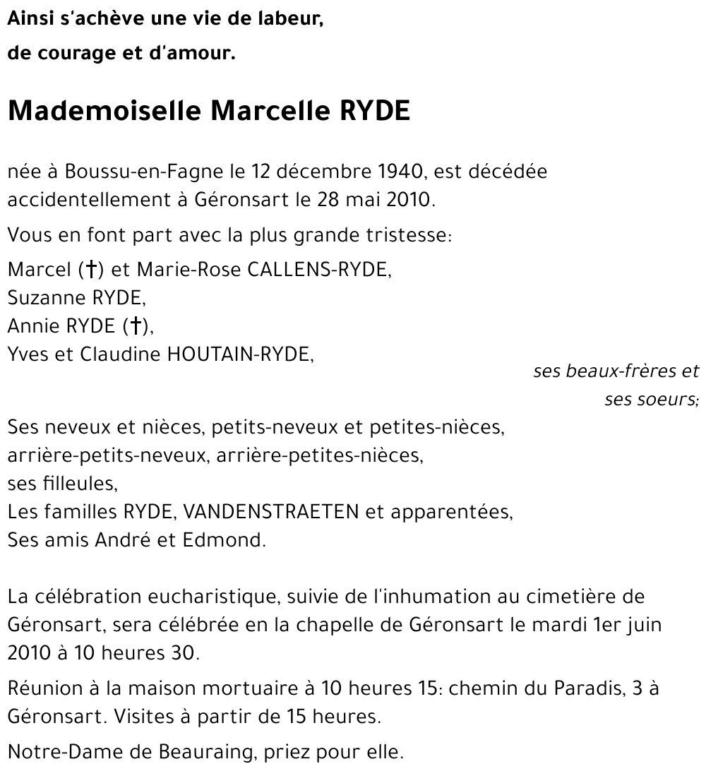 Marcelle RYDE