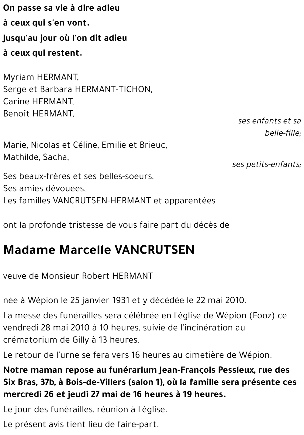 Marcelle VANCRUTSEN