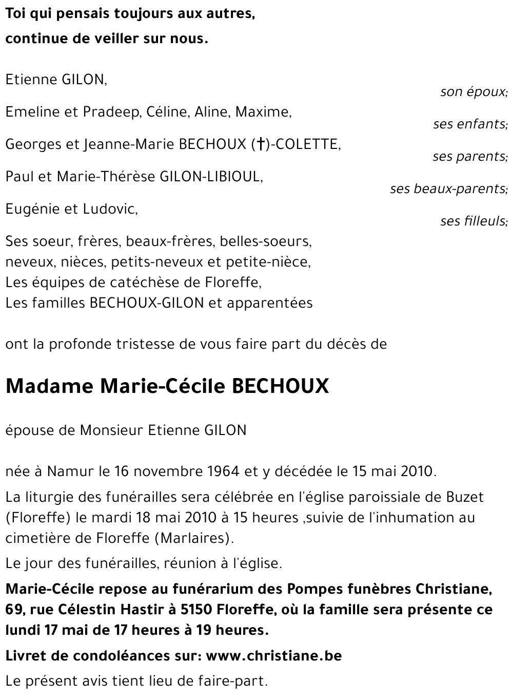 Marie-Cécile BECHOUX