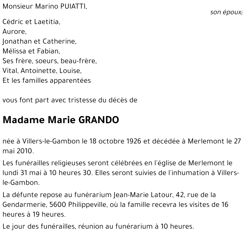 Marie GRANDO