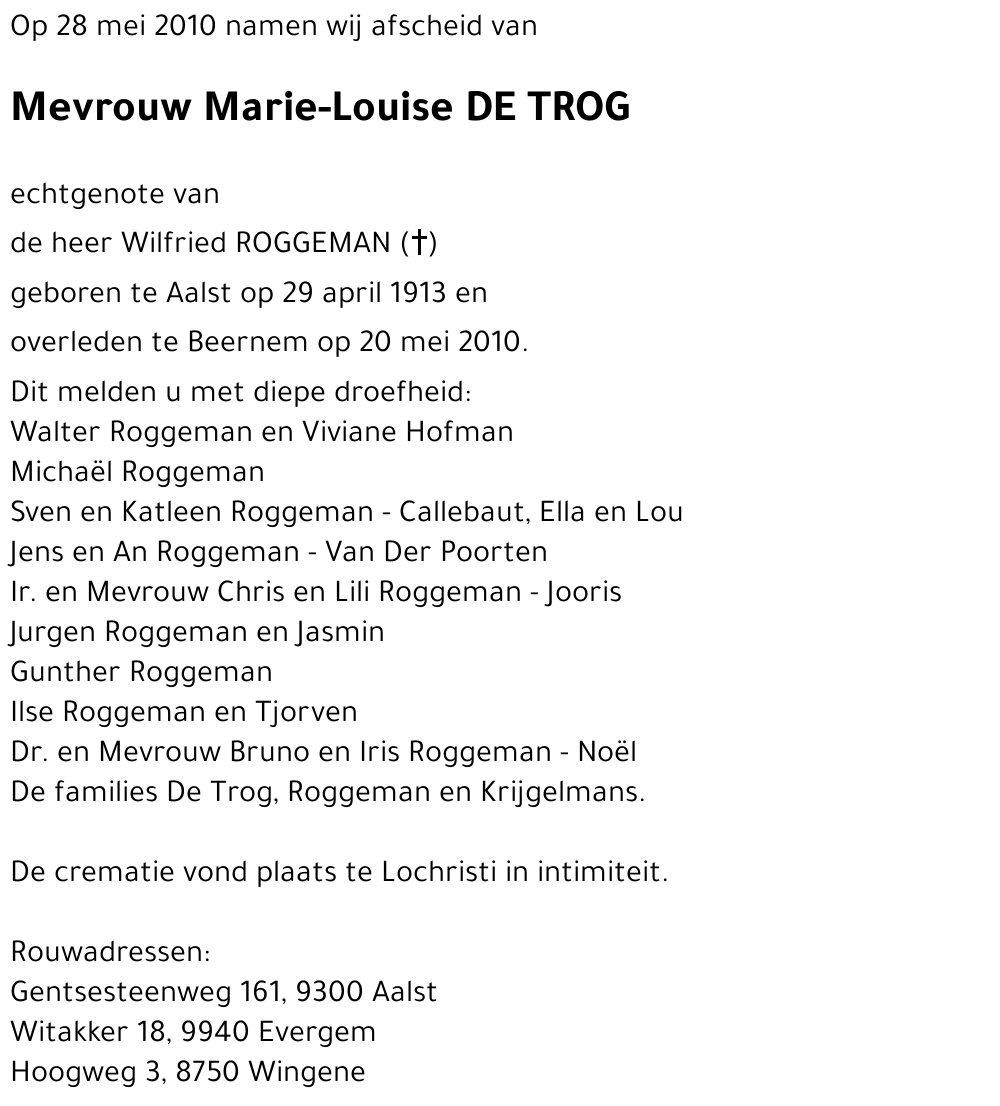 Marie-Louise DE TROG