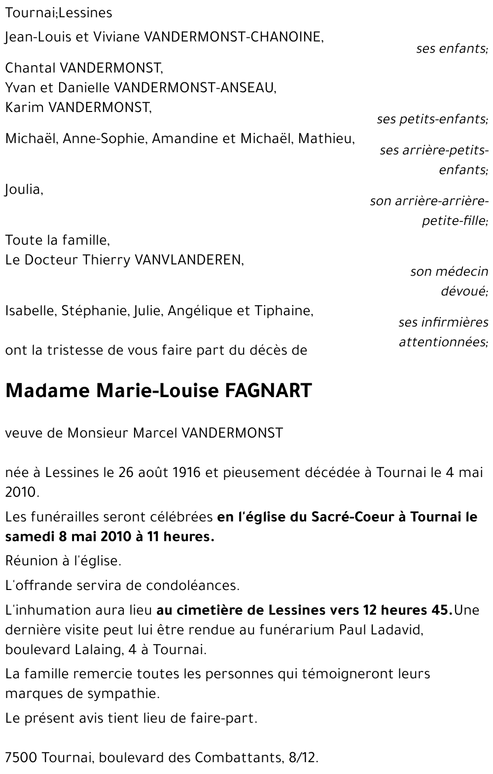 Marie-Louise FAGNART