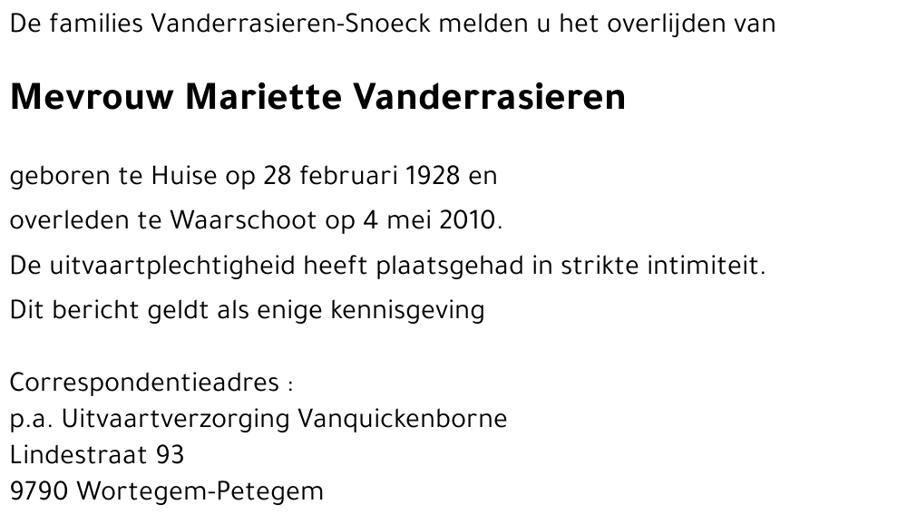 Mariette Vanderrasieren