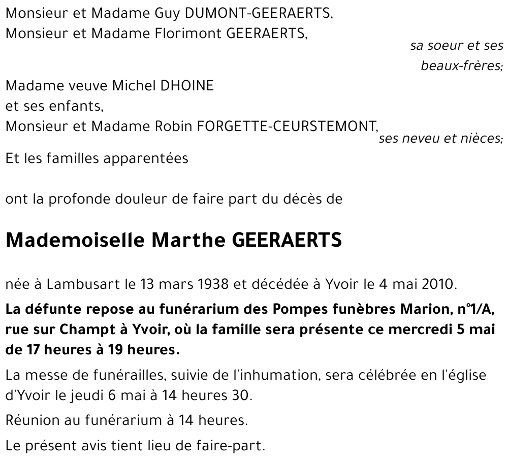 Marthe GEERAERTS