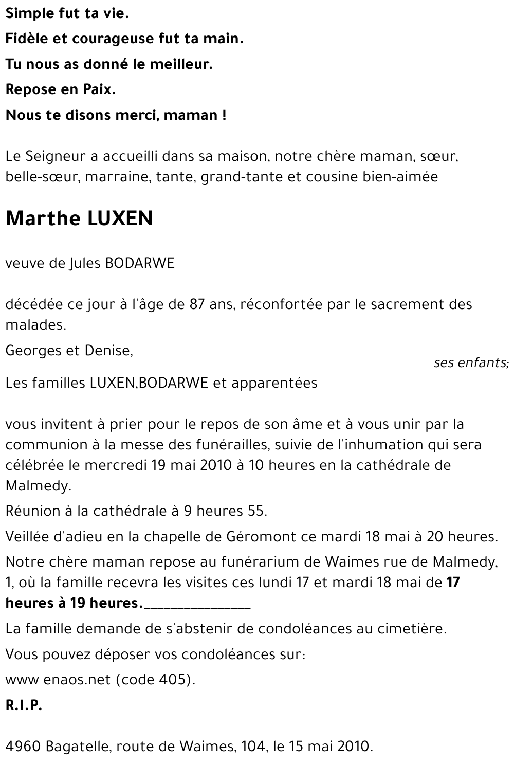 Marthe LUXEN