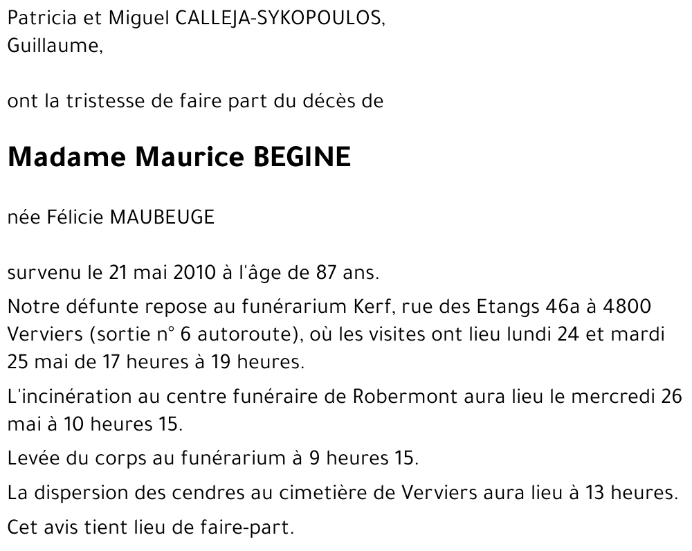 Maurice BEGINE