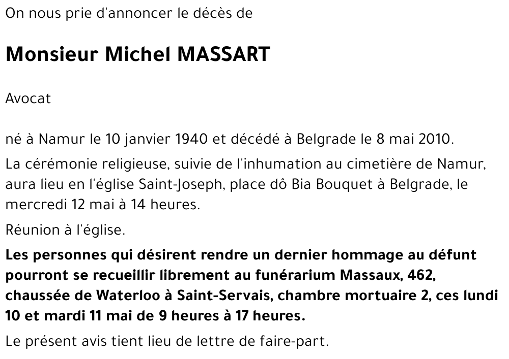 Michel MASSART