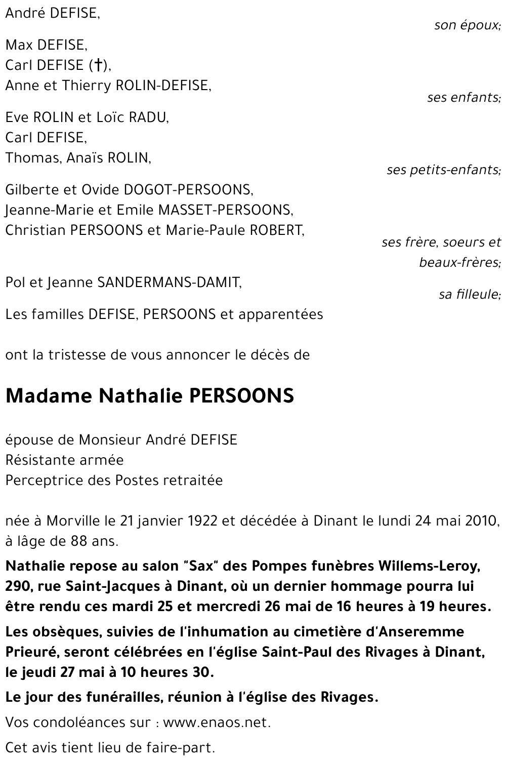 Nathalie PERSOONS