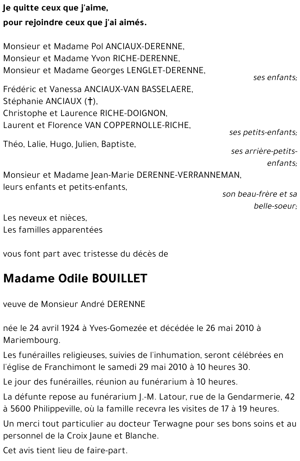 Odile BOUILLET