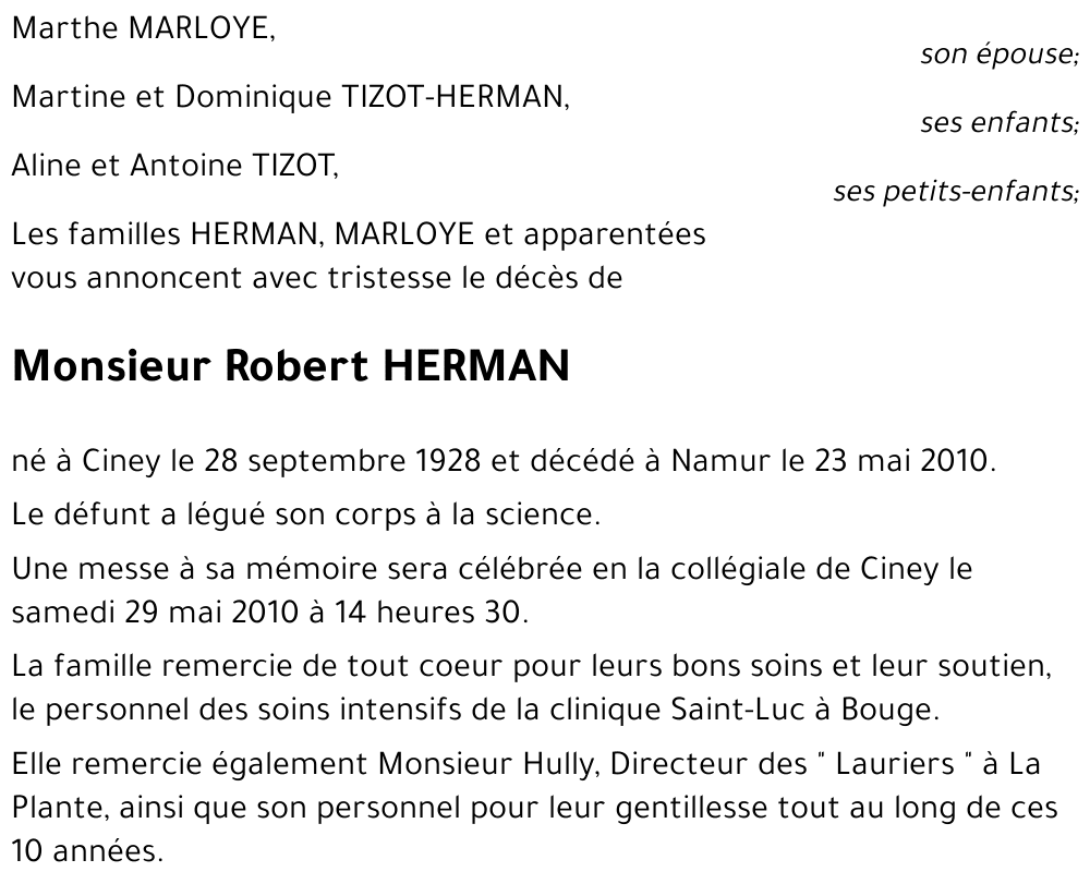 Robert HERMAN