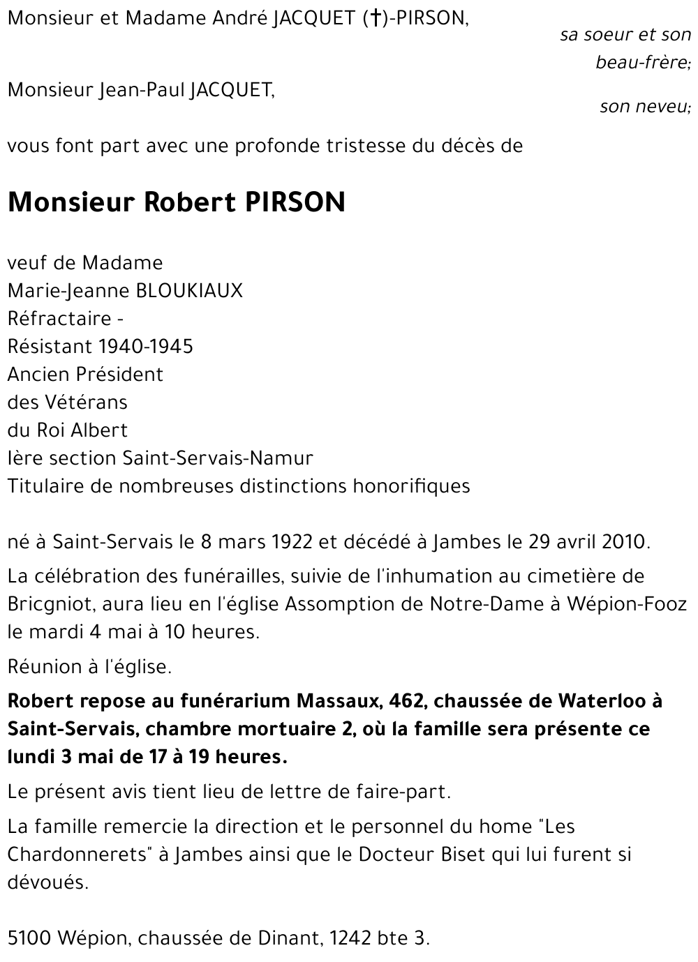 Robert PIRSON