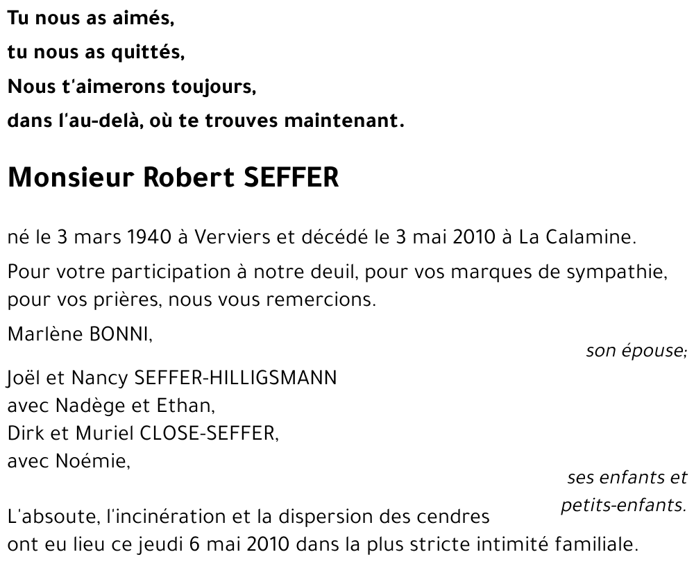 Robert SEFFER