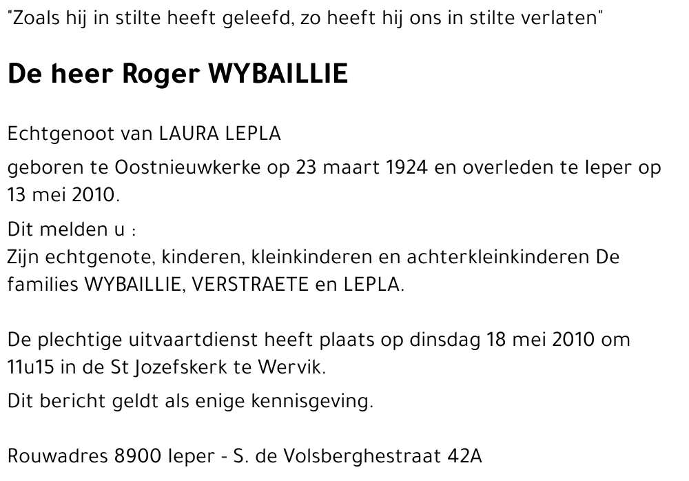 Roger WYBAILLIE