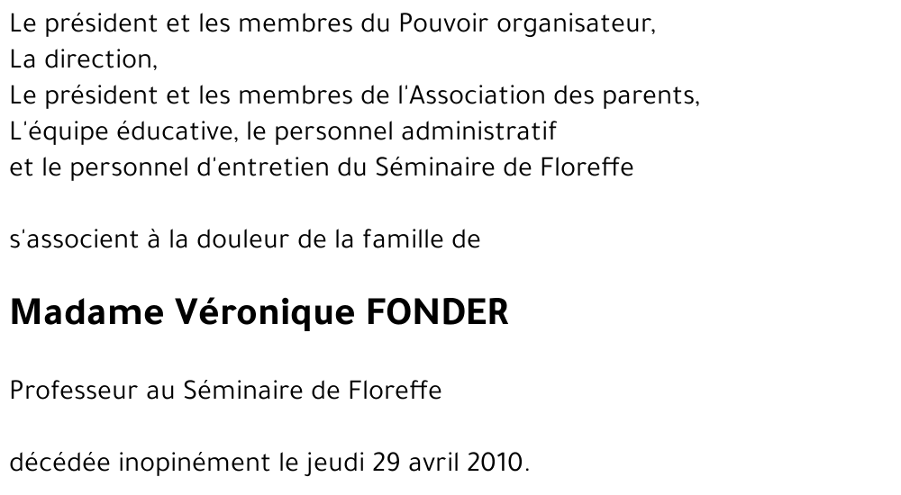 Véronique FONDER