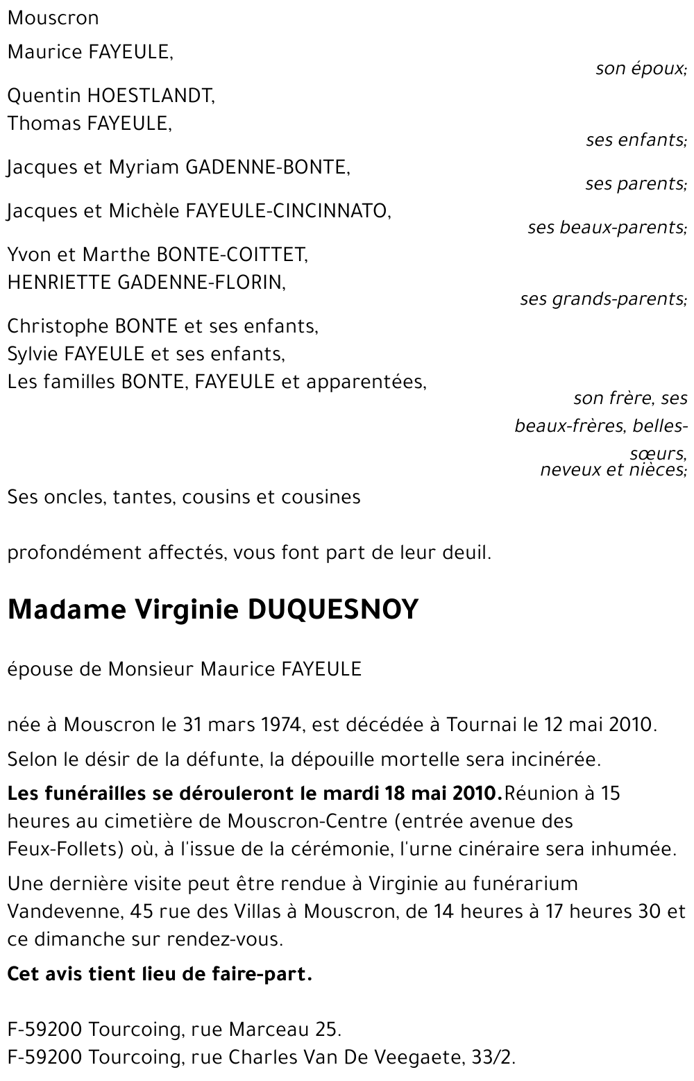 Virginie DUQUESNOY