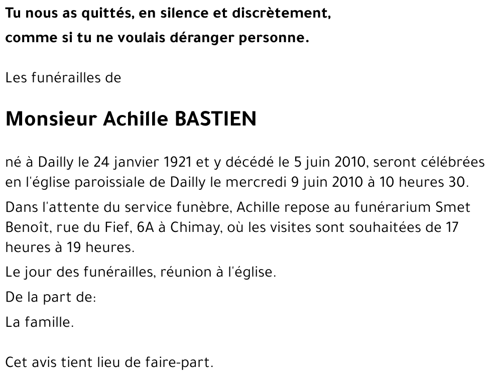 Achille BASTIEN