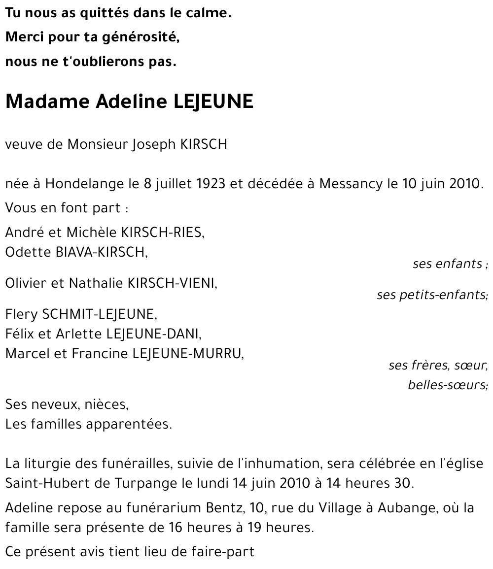 Adeline LEJEUNE