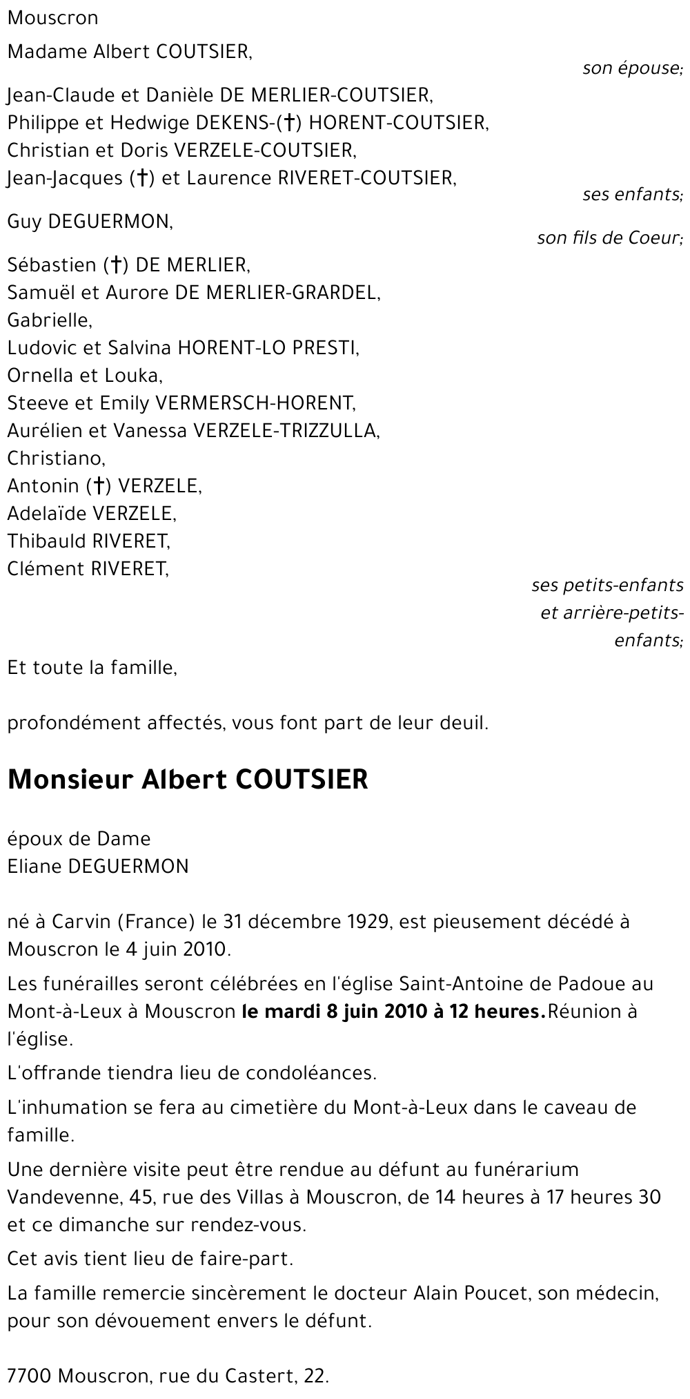 Albert COUTSIER