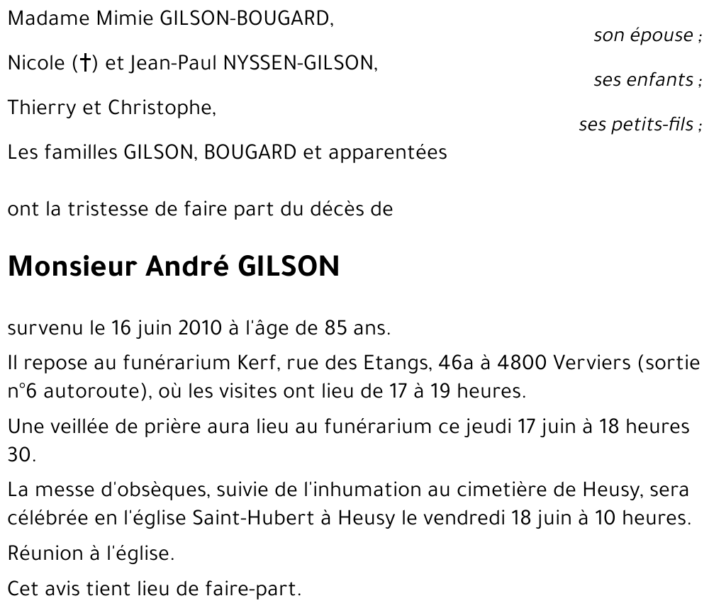 André GILSON
