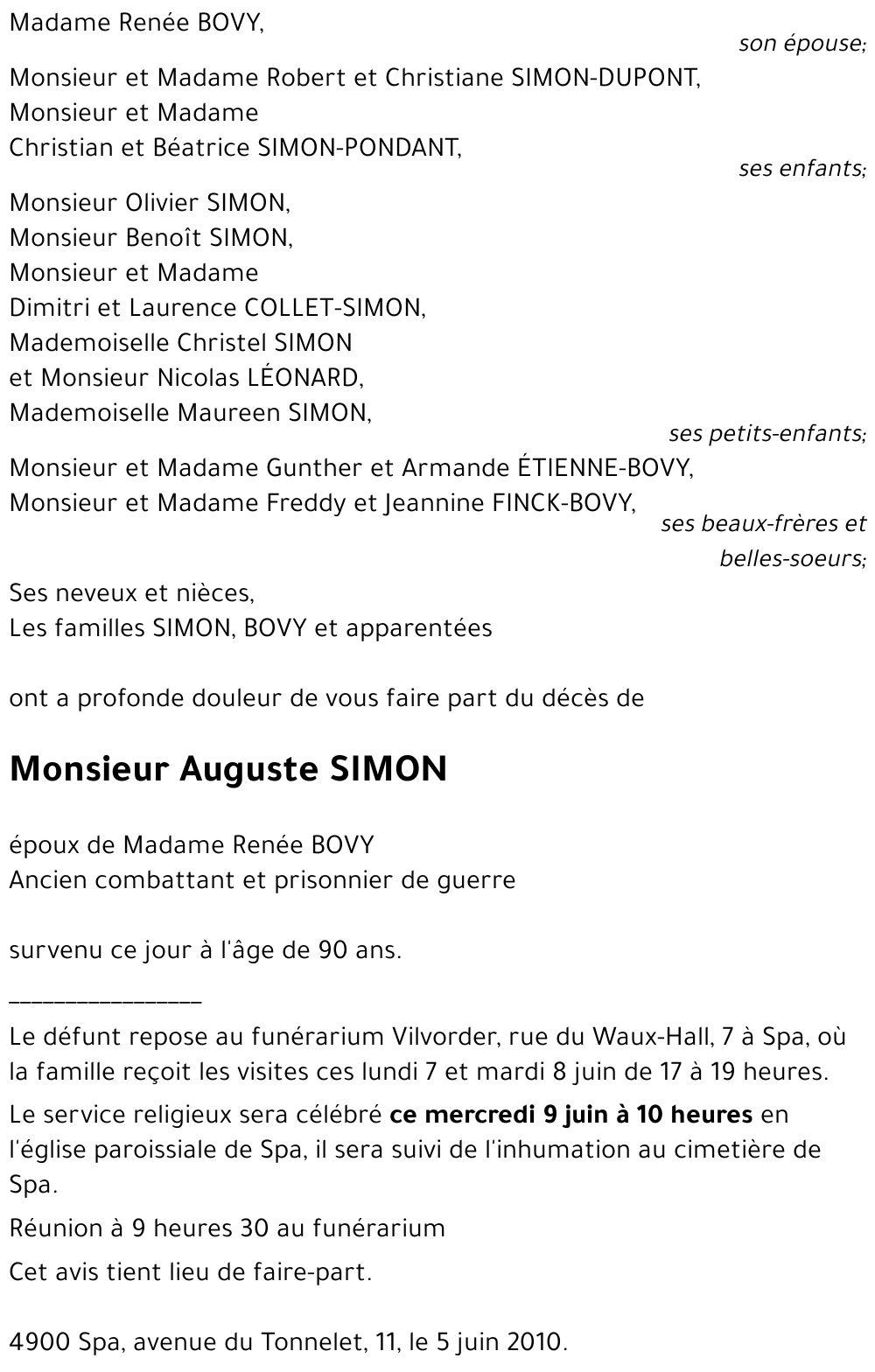 Auguste SIMON
